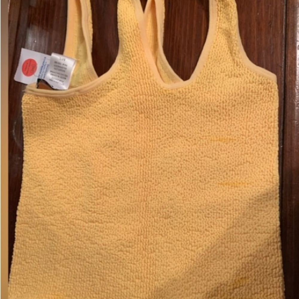 Yellow Terry Cloth Tank Top